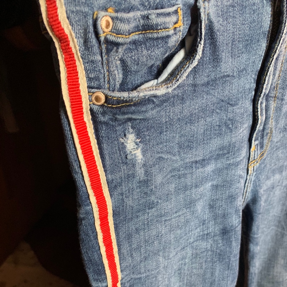 Pinstripe Jeans